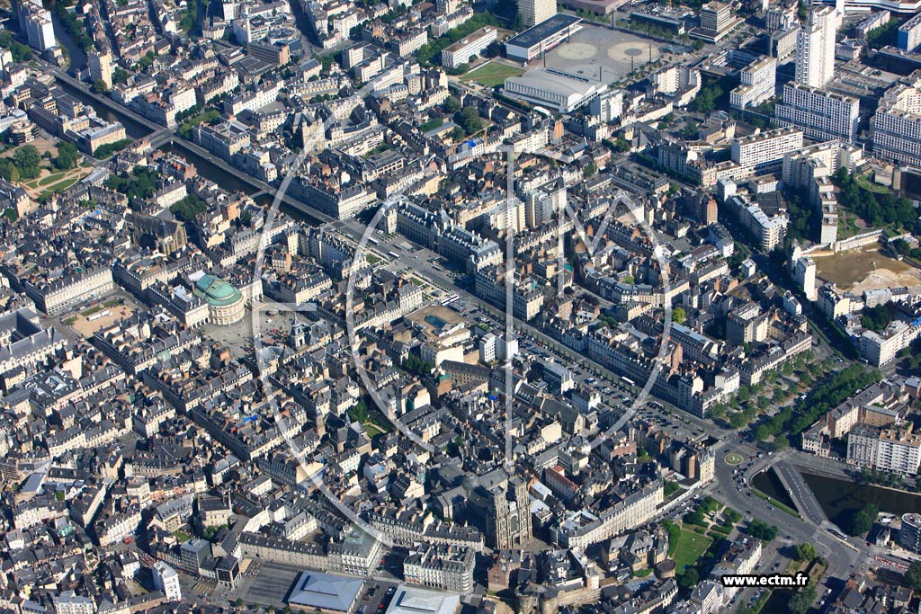 Photo arienne de Rennes (Cathdrale)