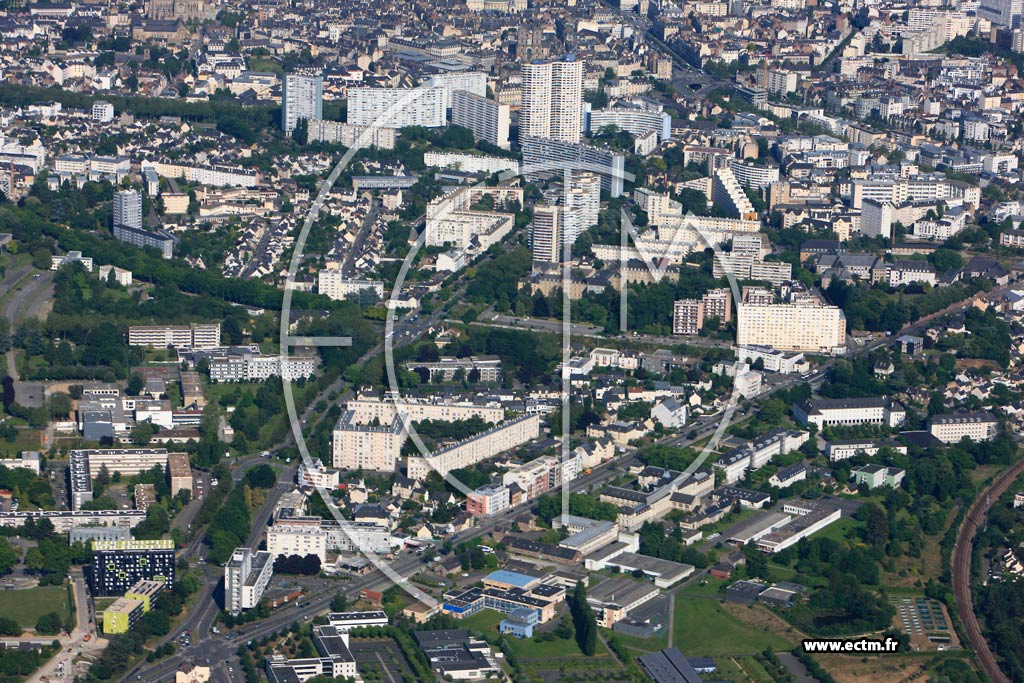 Photo arienne de Rennes (Rue de Saint-Brieuc)