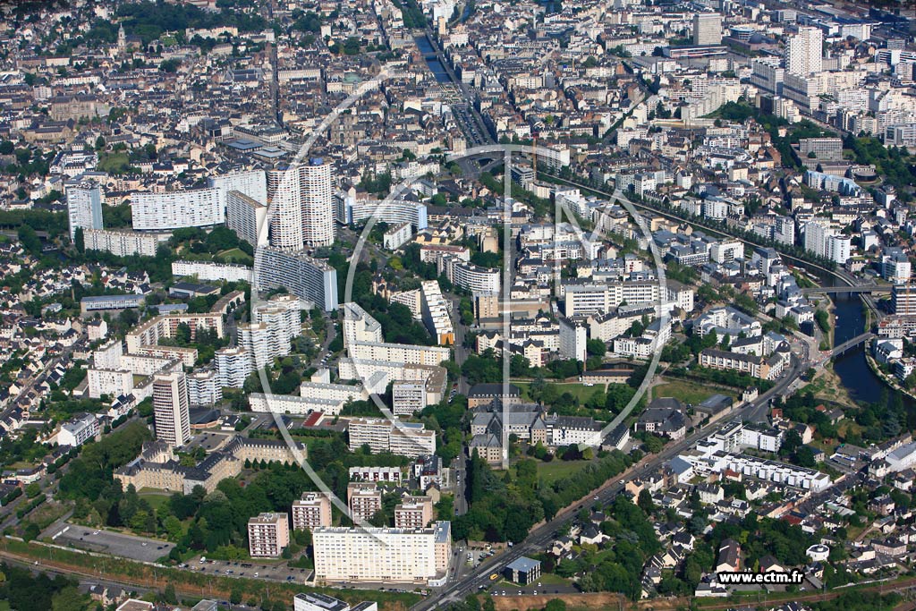 Photo arienne de Rennes (Villejean)