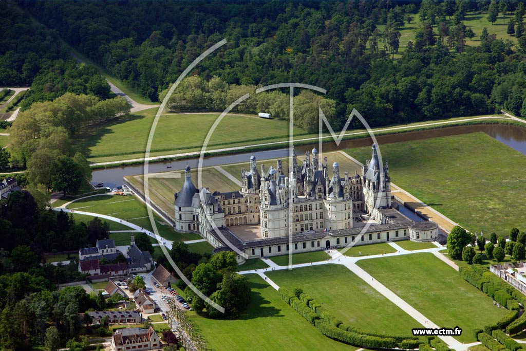 Photo arienne de Chambord (Chteau de Chambord)