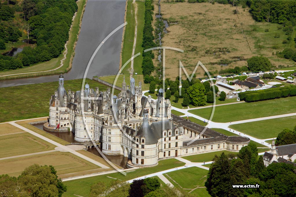 Photo arienne de Chambord (Chteau de Chambord)