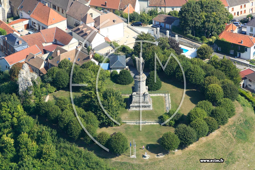 Photo arienne de Chtillon-sur-Marne (Statue du Pape Urbain II)