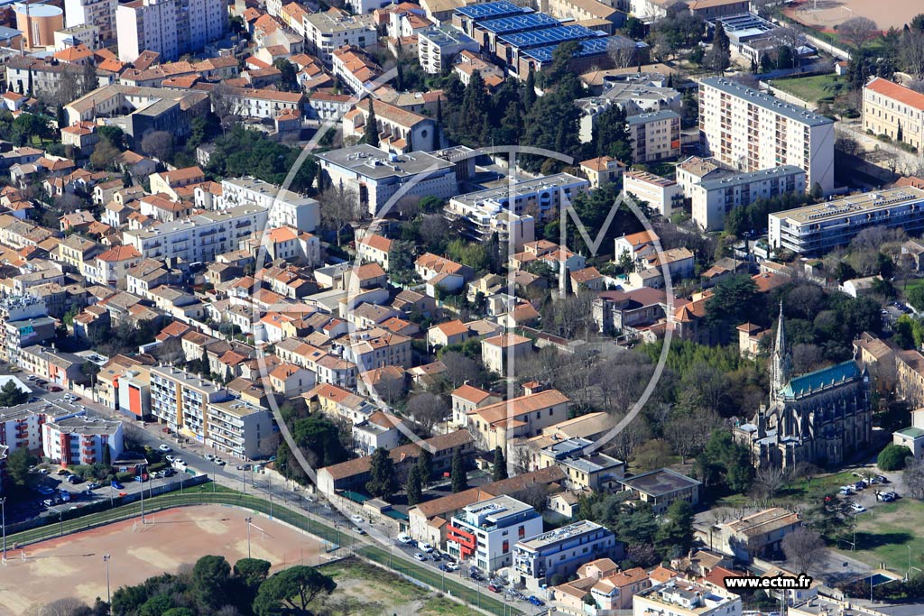 Photo arienne de Montpellier (Beaux Arts)