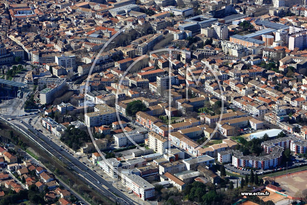 Photo arienne de Montpellier (Beaux Arts)