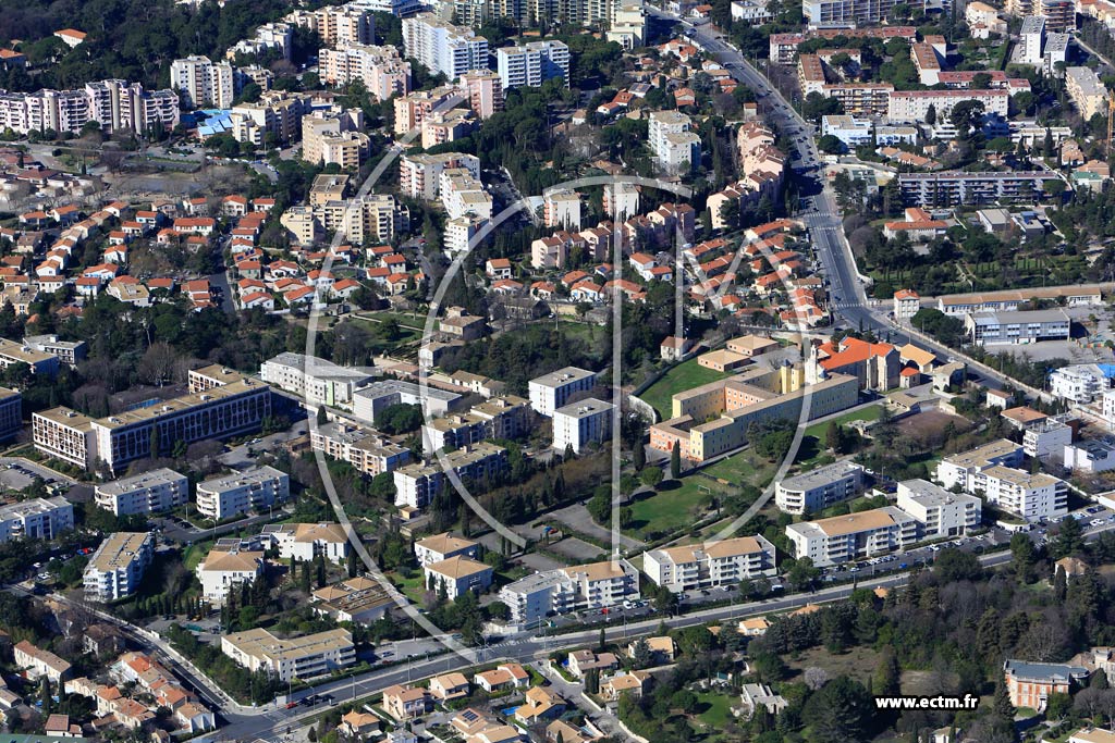 Photo arienne de Montpellier (Beaux Arts)