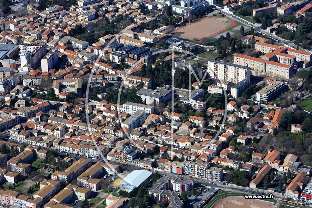 Photo arienne de Montpellier (Beaux Arts)