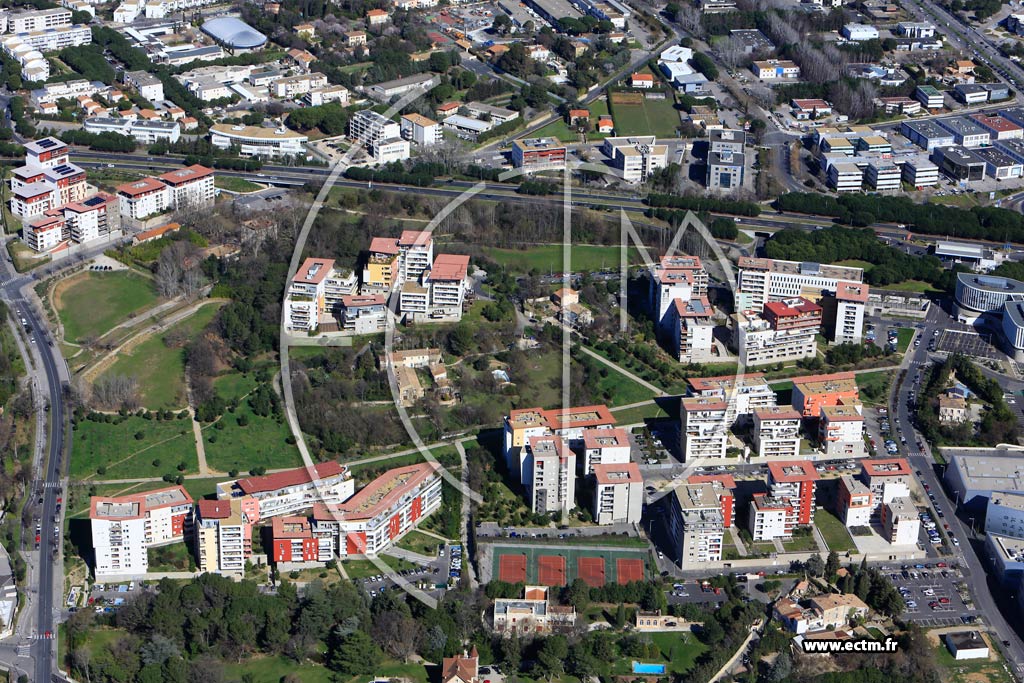 Photo arienne de Montpellier (La Lironde)