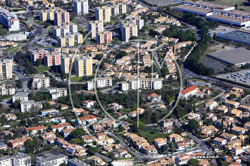 Photo arienne de Montpellier (La Pompignane)