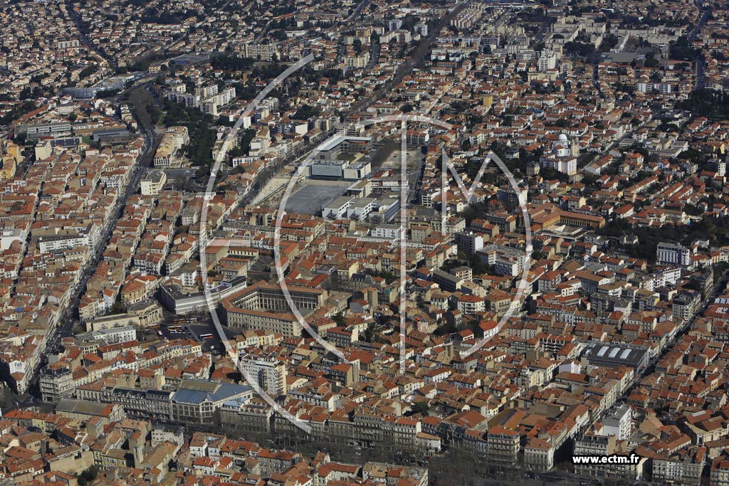 Photo arienne de Bziers (Quartier alle Paul-Riquet)