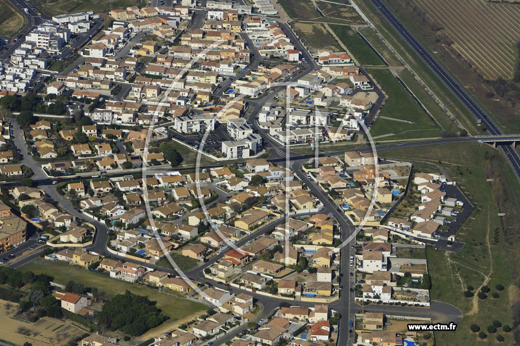 Photo arienne de Bziers (Quartier Croix de Poumeyrac)