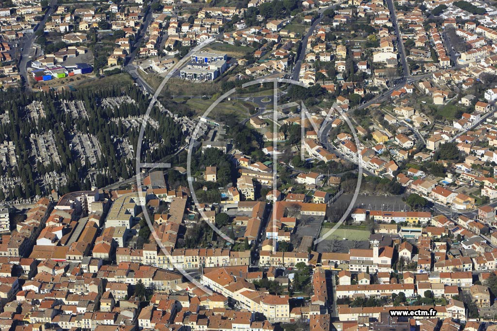 Photo arienne de Bziers (Quartier Four  Chaux)