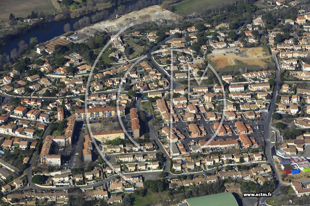 Photo arienne de Bziers (Quartier Four  Chaux)