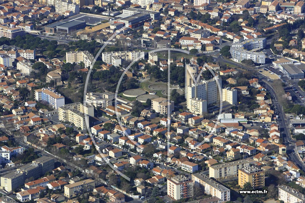 Photo arienne de Bziers (Quartier Le Rouat)