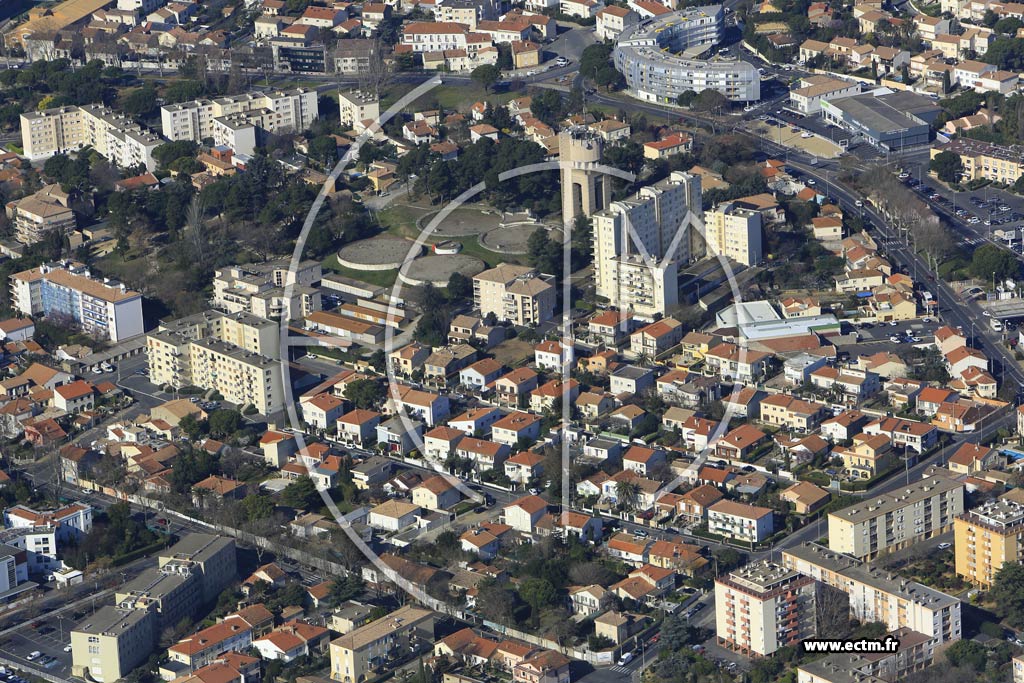 Photo arienne de Bziers (Quartier Le Rouat)