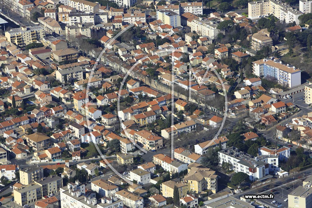 Photo arienne de Bziers (Quartier Le Rouat)