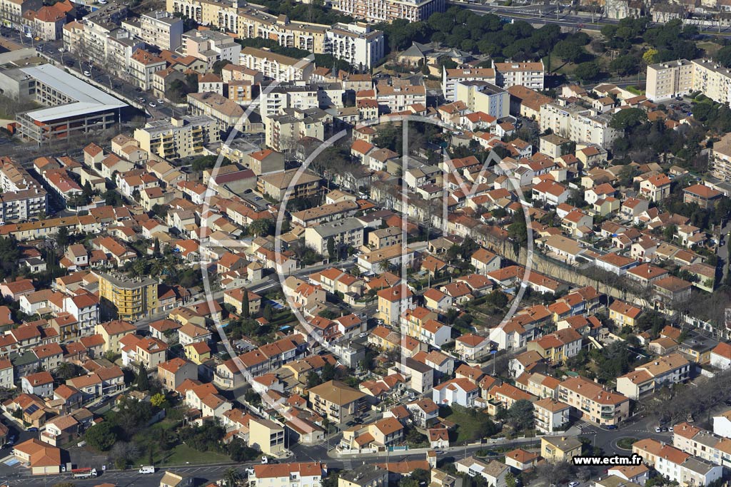 Photo arienne de Bziers (Quartier Le Rouat)