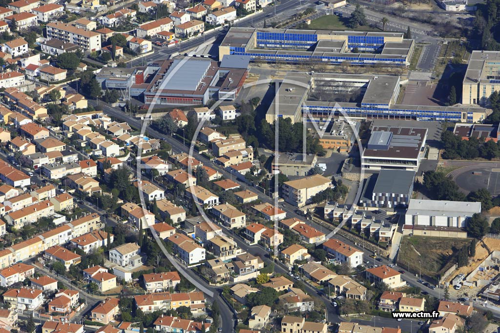Photo arienne de Bziers (Quartiers Mditerranne-Pech de la Pomme)