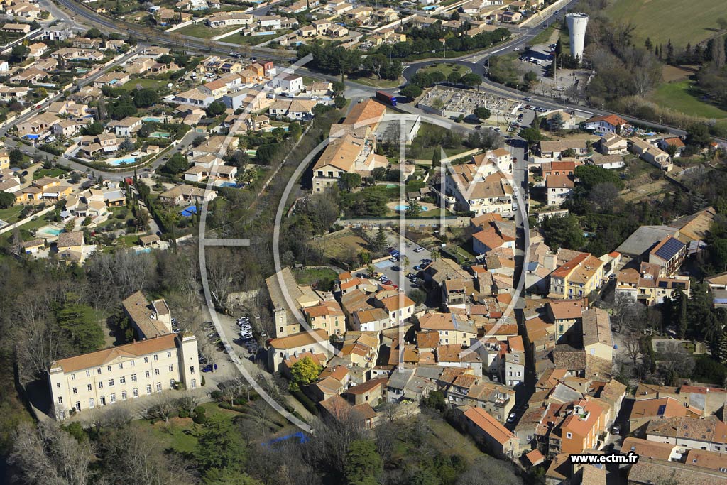 Photo arienne de Lignan-sur-Orb