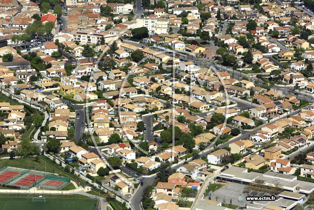 Photo arienne de Mauguio (Quartier-est)