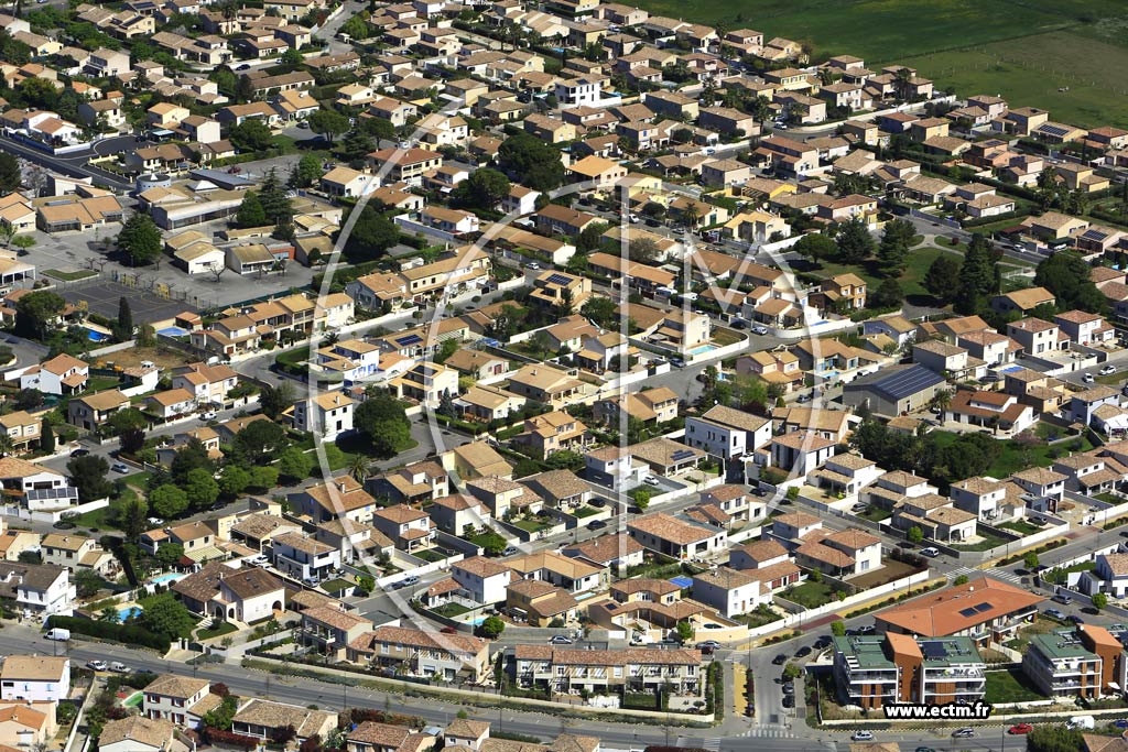 Photo arienne de Mauguio (Quartier-est)
