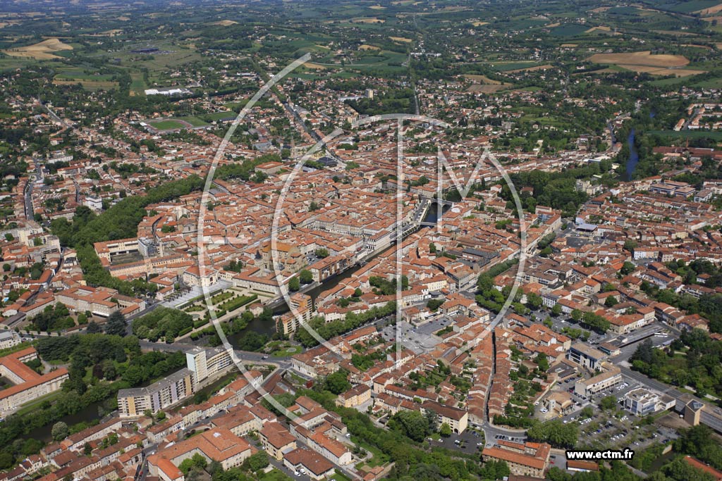 Photo arienne de Castres (Centre Ville)