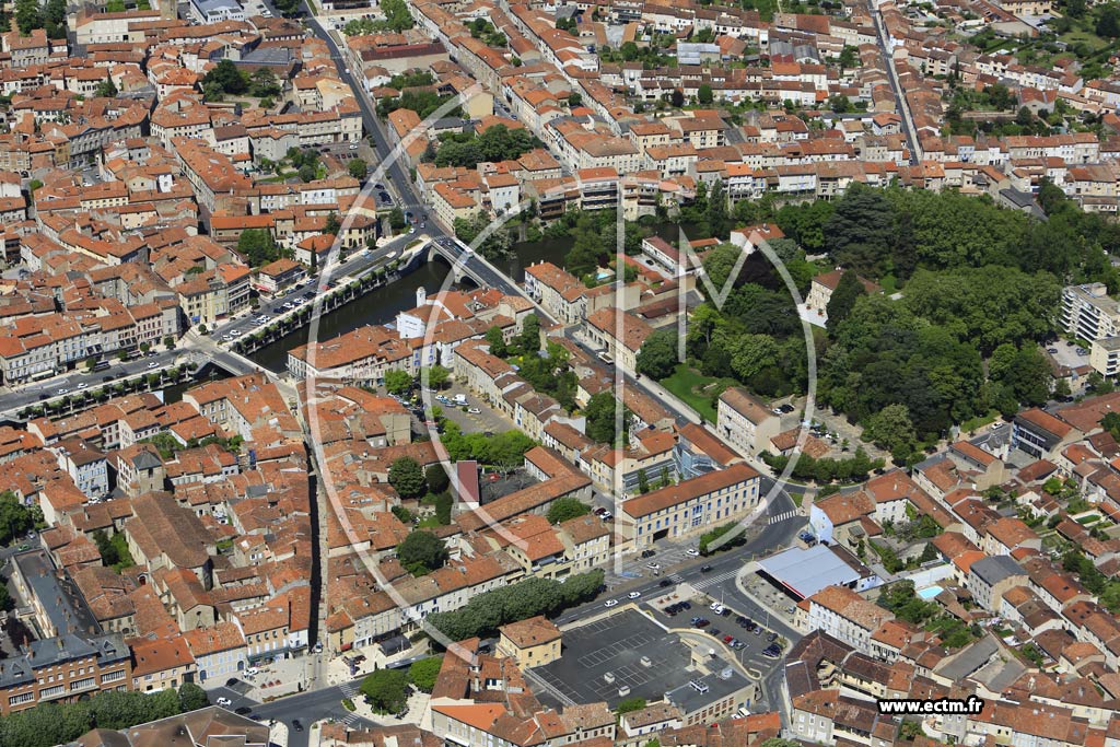 Photo arienne de Castres (Centre Ville)