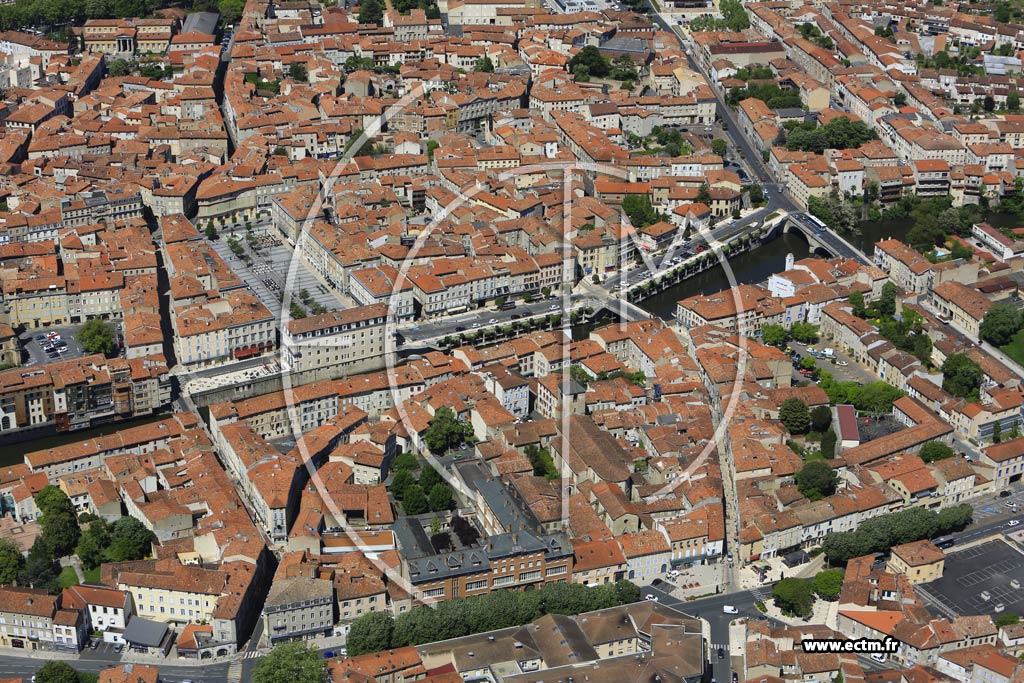 Photo arienne de Castres (Centre Ville)