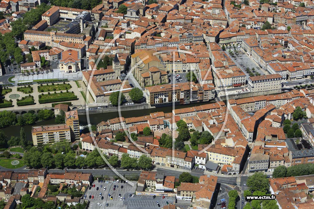 Photo arienne de Castres (Centre Ville)