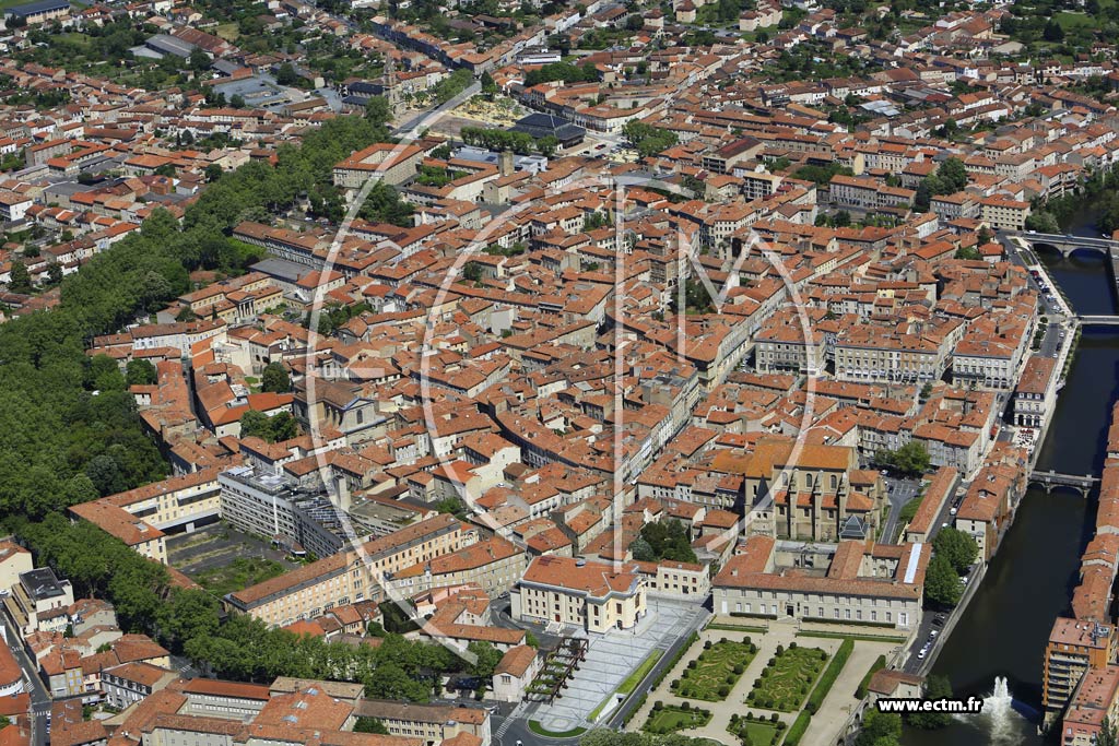 Photo arienne de Castres (Centre Ville)