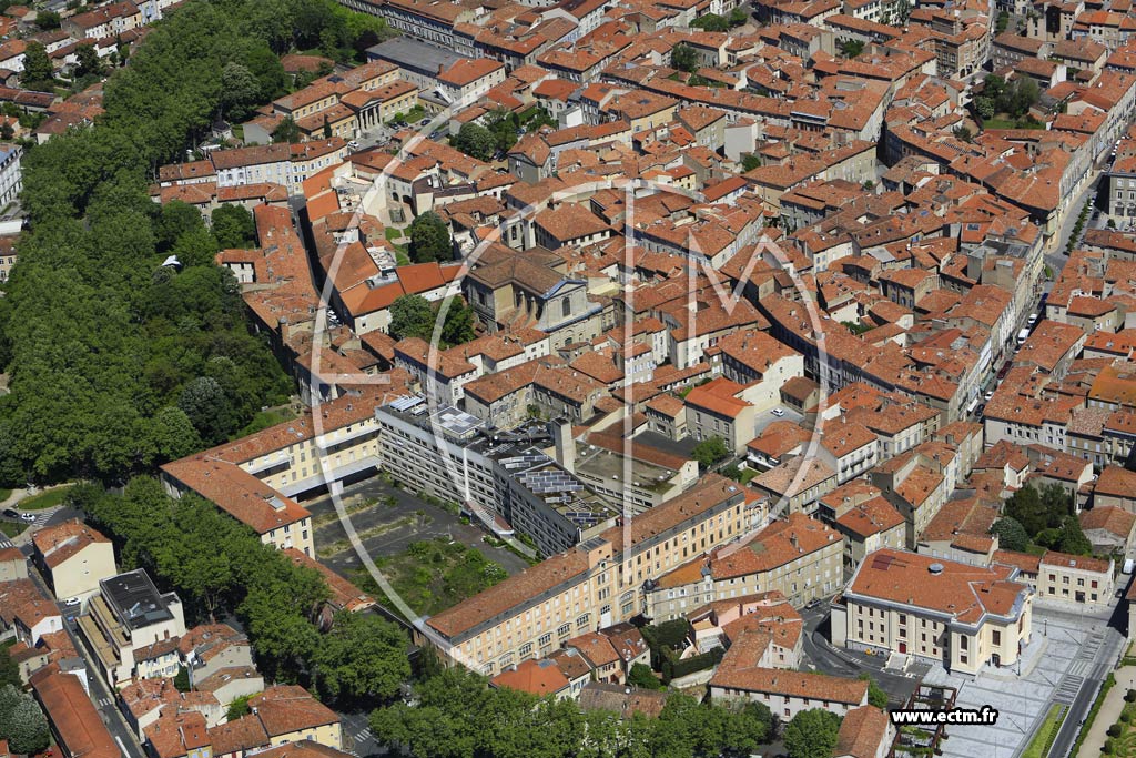 Photo arienne de Castres (Centre Ville)