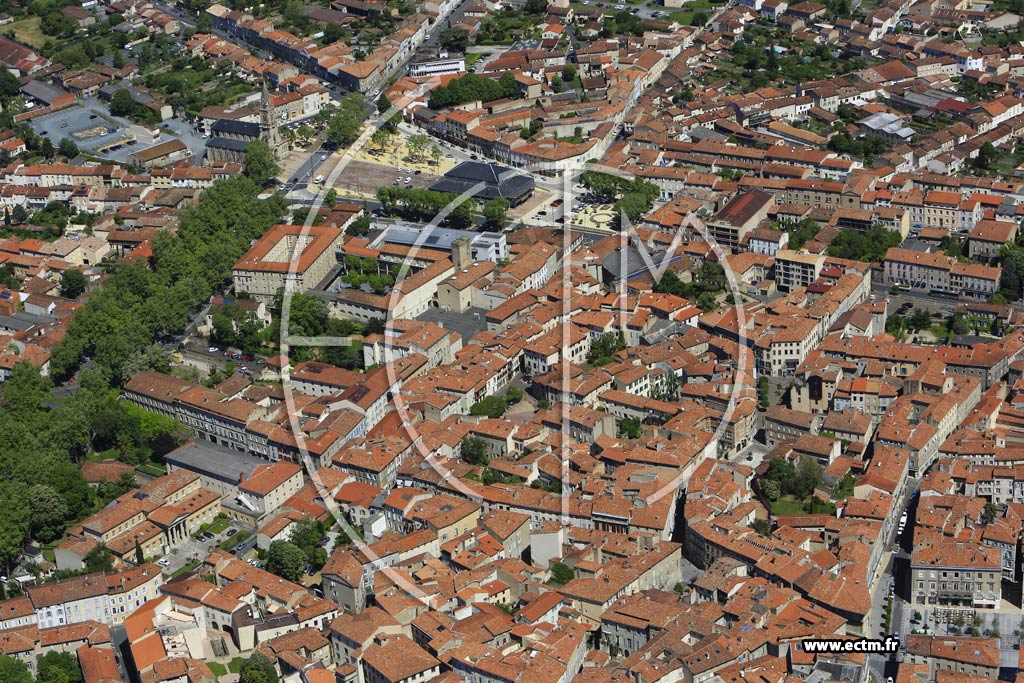 Photo arienne de Castres (Centre Ville)