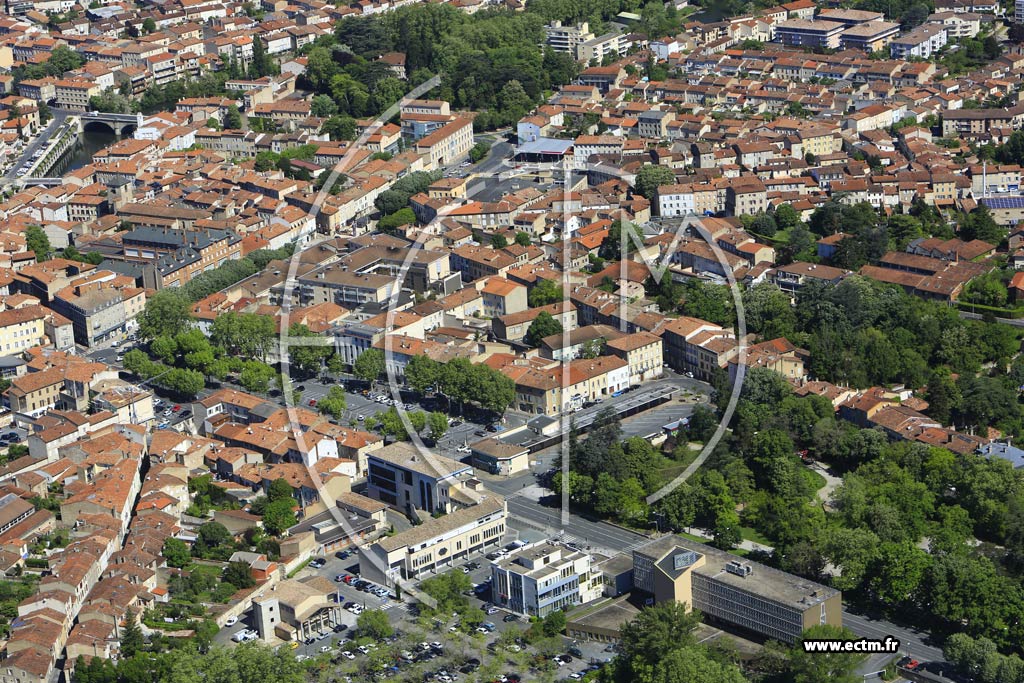 Photo arienne de Castres (Centre-Ville)