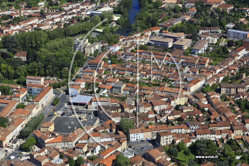 Photo arienne de Castres (Centre-Ville)