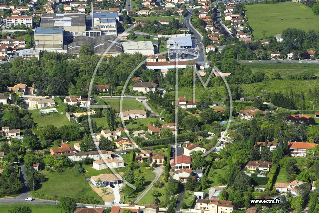 Photo arienne de Castres (Combret)