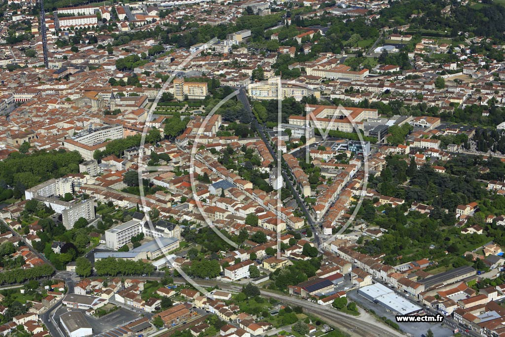 Photo arienne de Castres (Gare)