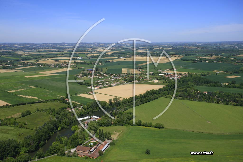 Photo arienne de Frjeville (Le Pujol)