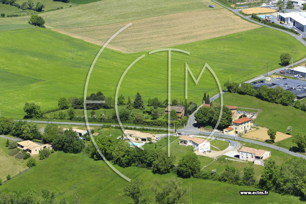Photo arienne de Montfa (La Barrari)