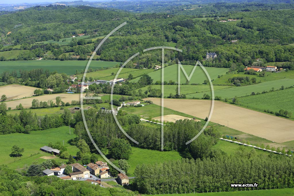 Photo arienne de Noailhac (Pontcarral)