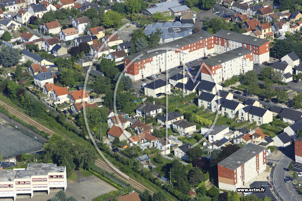 Photo arienne de Orlans (Faubourg Bourgogne)