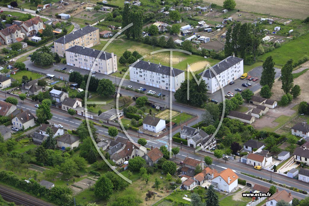 Photo arienne de Briare (Quartier de la Cit Saint-Jean)