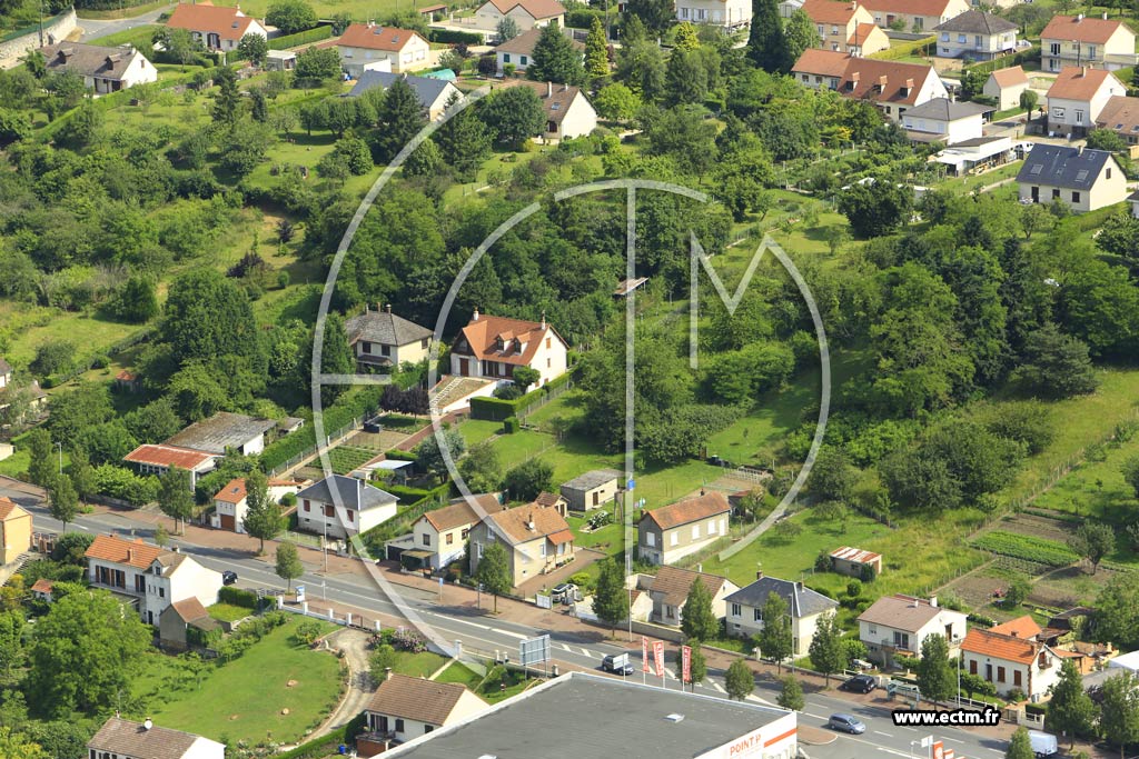 Photo arienne de Gien (Gien le Vieux)