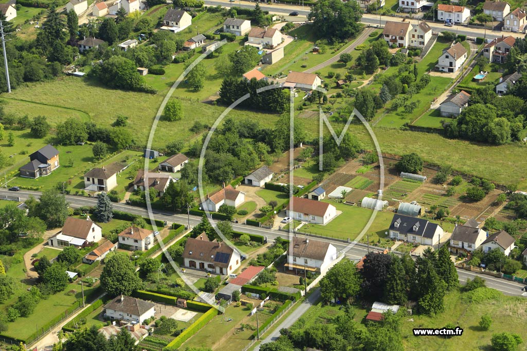 Photo arienne de Gien (Gien le Vieux)