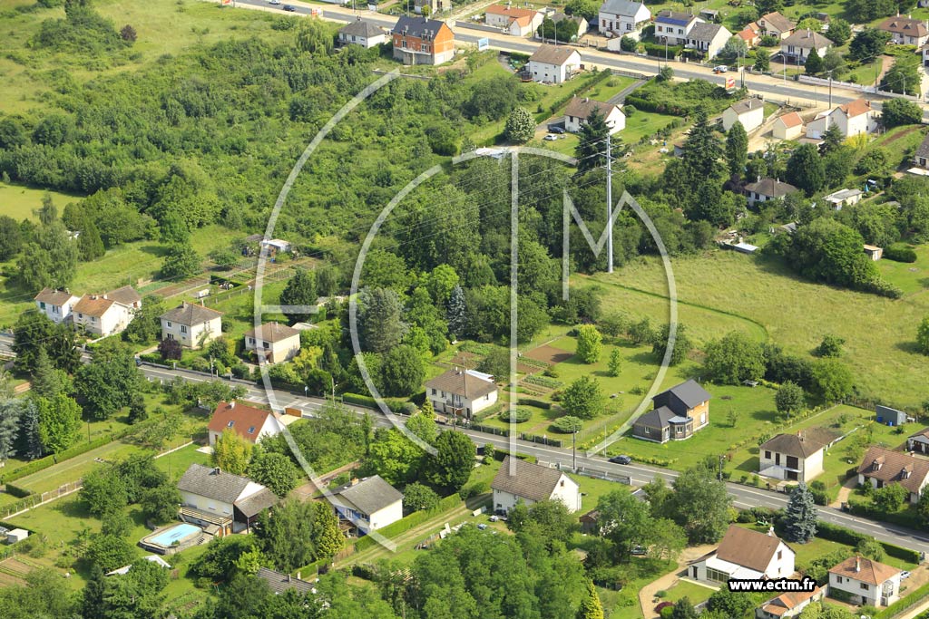 Photo arienne de Gien (Gien le Vieux)