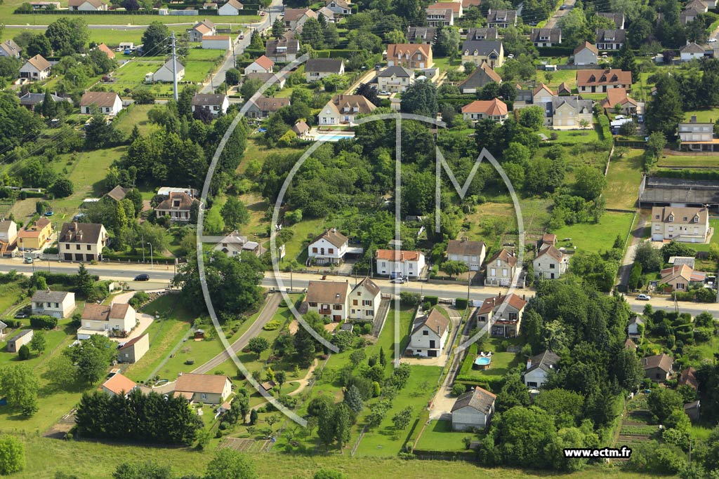 Photo arienne de Gien (Gien le Vieux)
