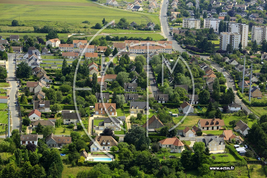 Photo arienne de Gien (Gien le Vieux)
