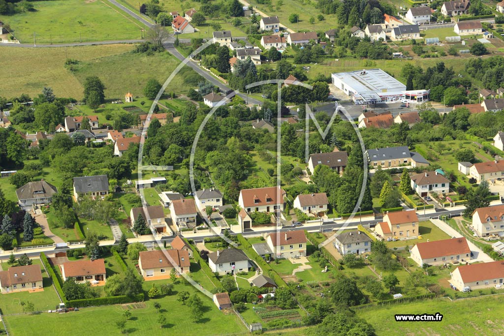 Photo arienne de Gien (Gien le Vieux)