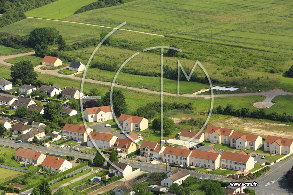 Photo arienne de Gien (Gien le Vieux)