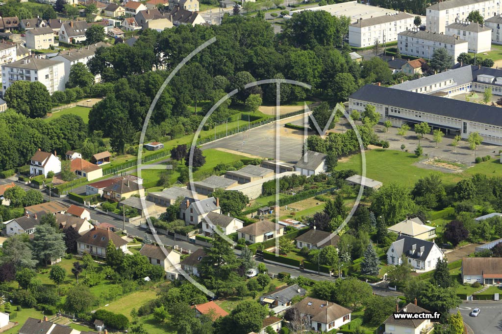 Photo arienne de Gien (les Bois de Gien)