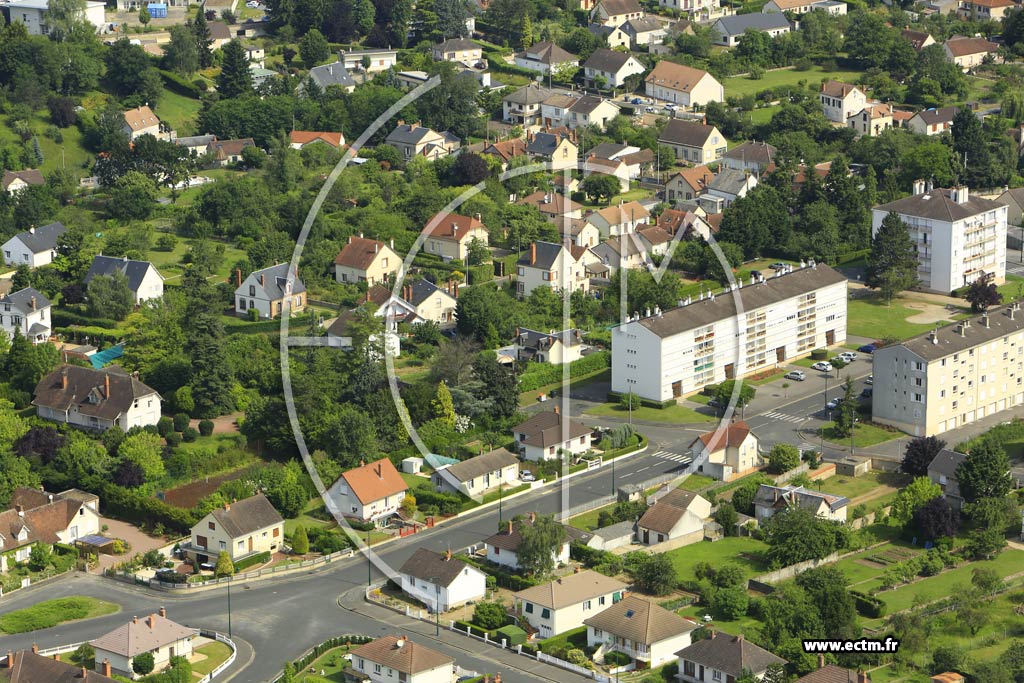 Photo arienne de Gien (les Bois de Gien)