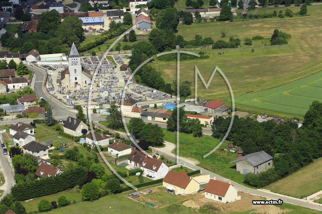 Photo arienne de Chablis (Faubourg Saint-Pierre)